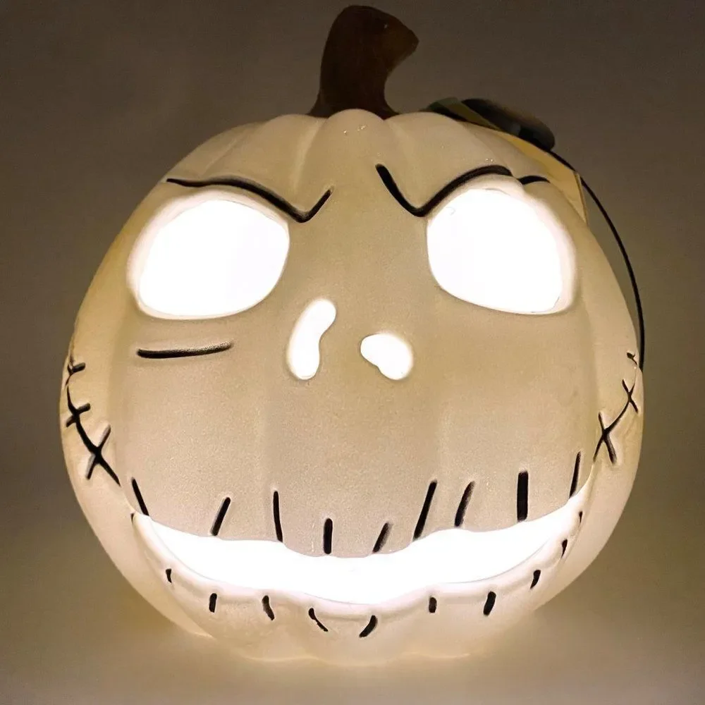 Disney Nightmare Before Christmas Jack Skellington Light Up Blow Mold Pumpkin